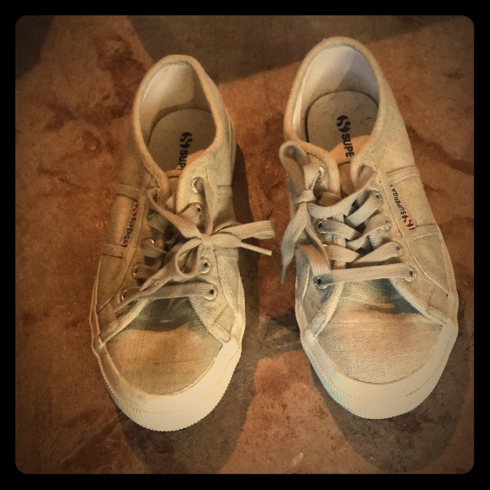 Superga grey shoes